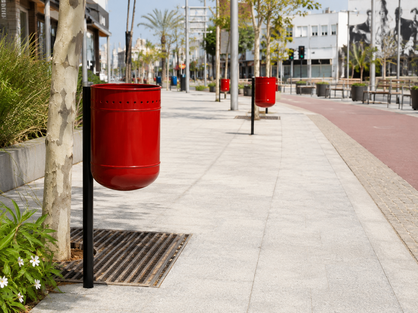 Mobiliário Urbano · Lixeiras Metálicas